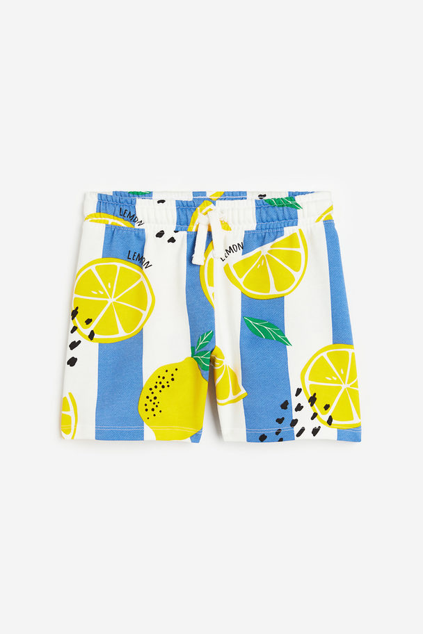 H&M Shorts Blue/lemon