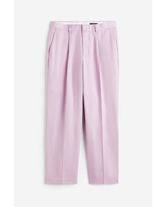 Relaxed Fit Lyocell Suit Trousers Light Purple