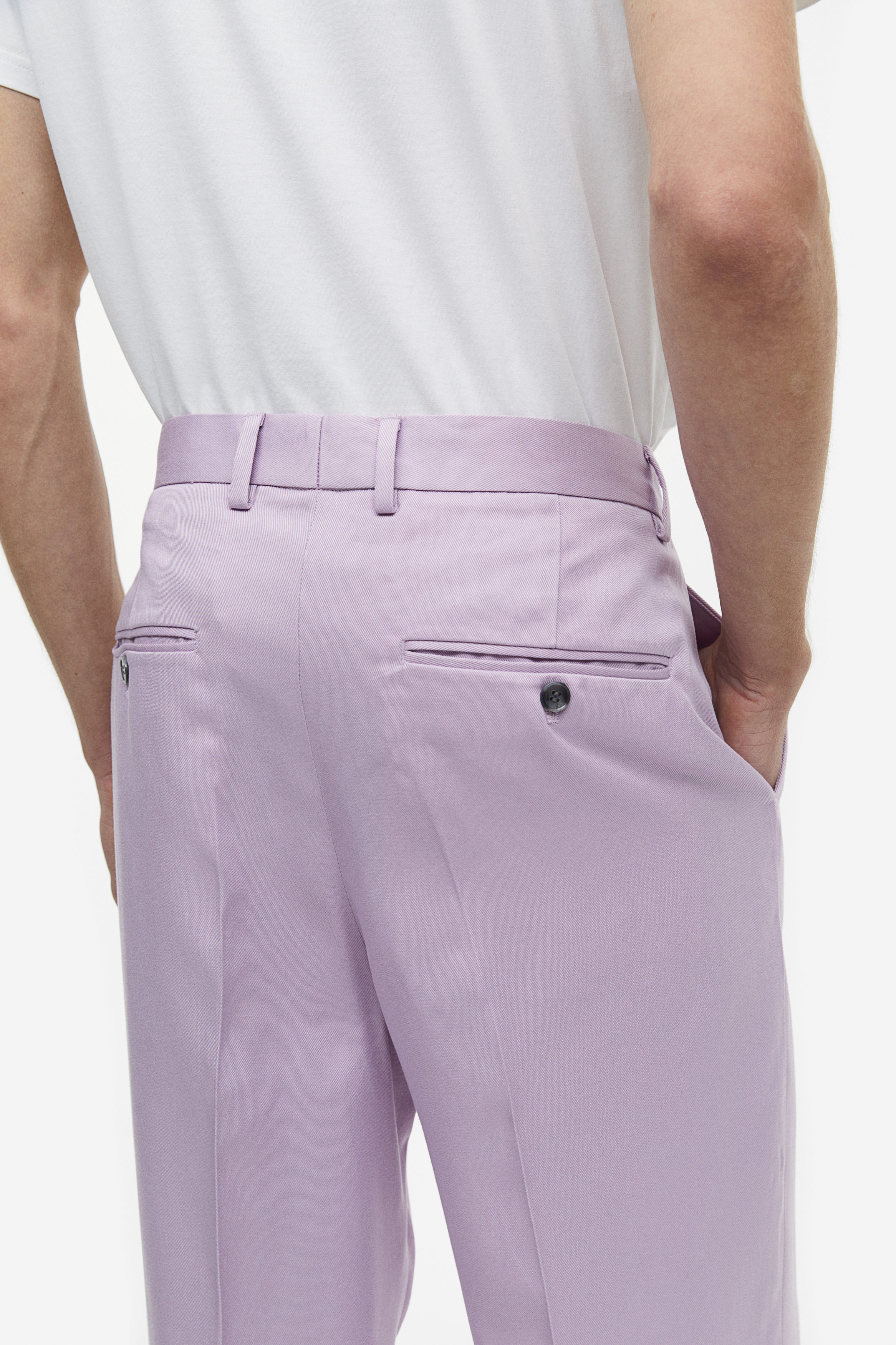 Slim Fit Linen suit trousers  Pale purple  Men  HM IN
