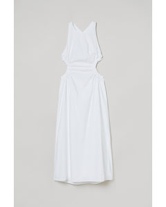 Cut Out-kjole Hvid