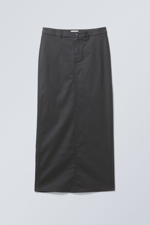 Weekday Rose Coated Maxi Skirt Coated Black