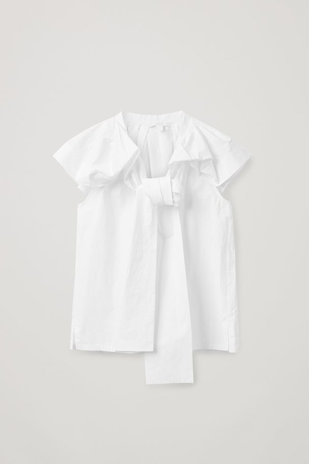 COS Bow Detail Top White