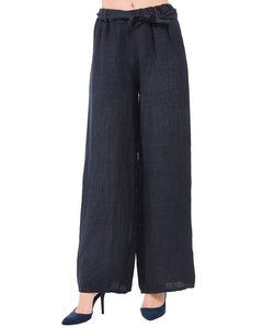 Fluid Straight Cut Pant With Scarf Belt