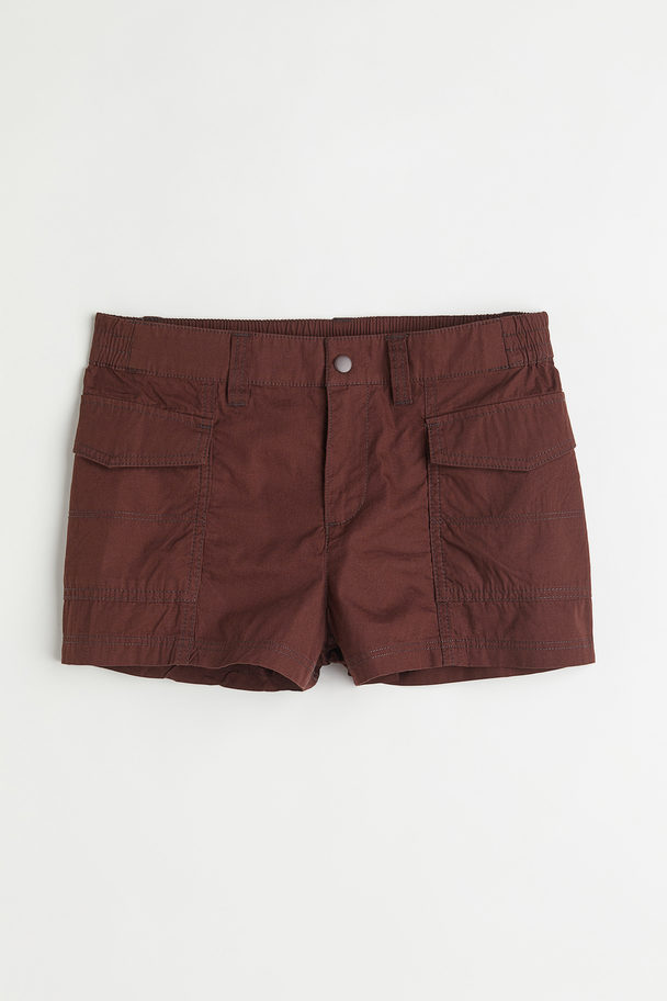 H&M Short Cargo Shorts Dark Brown