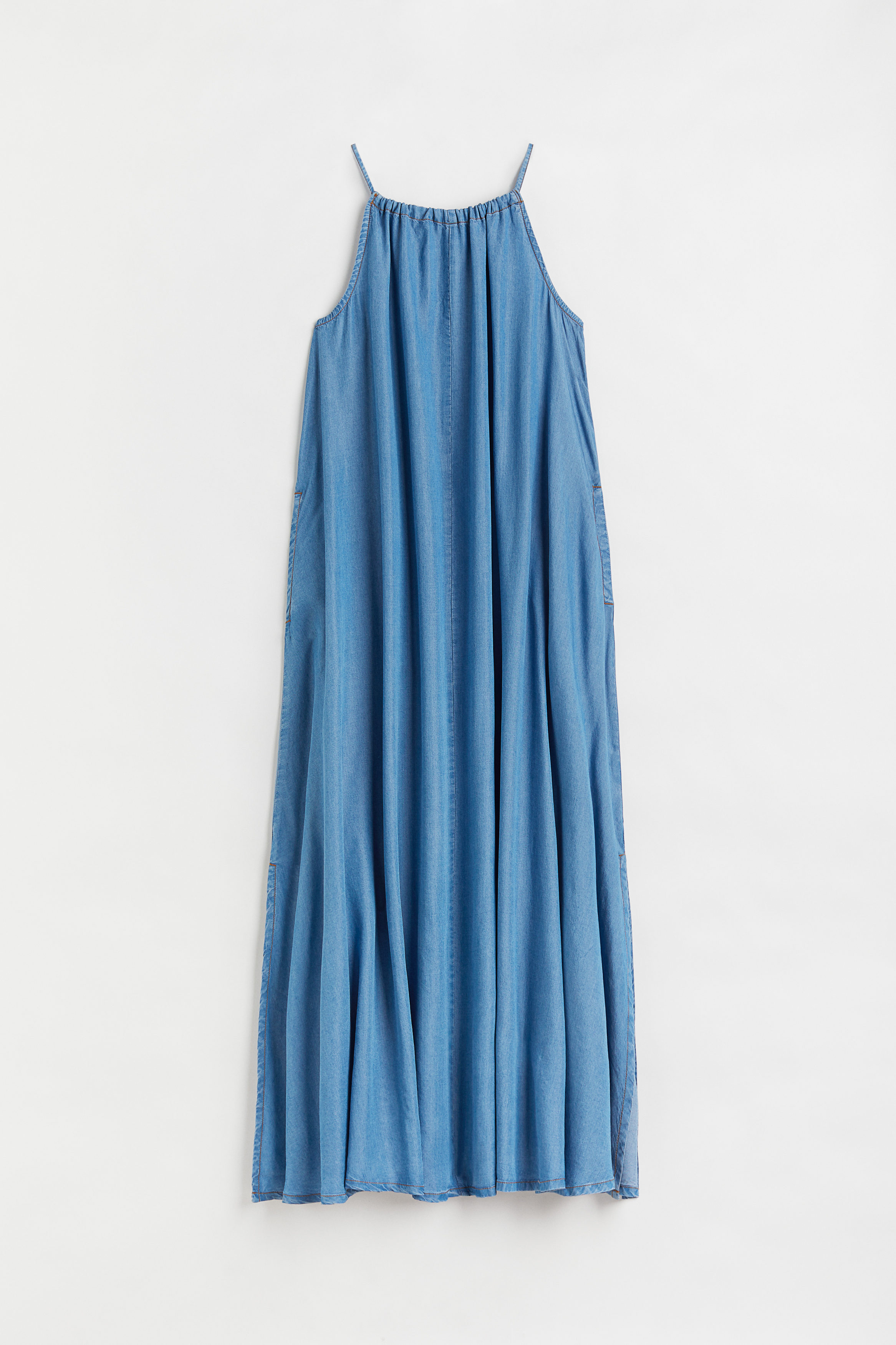 Billede af H&m+ Kjole I Lyocell Denimblå, Hverdagskjoler. Farve: Denim blue størrelse XXL