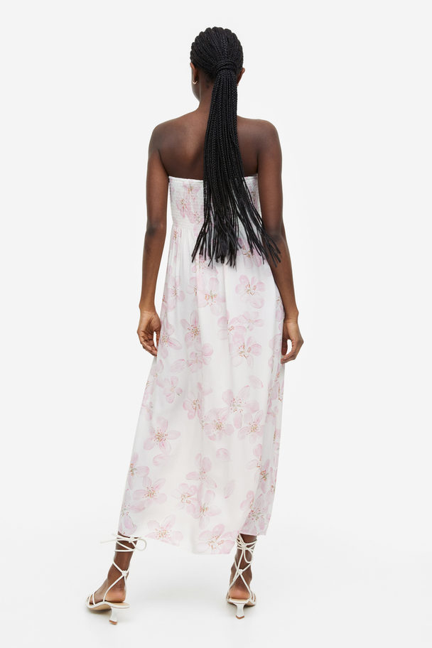 H&M Mama Smock-topped Dress Cream/pink Floral