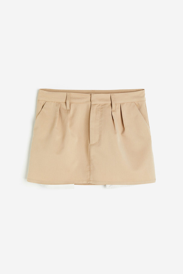 H&M Mini Skirt Beige