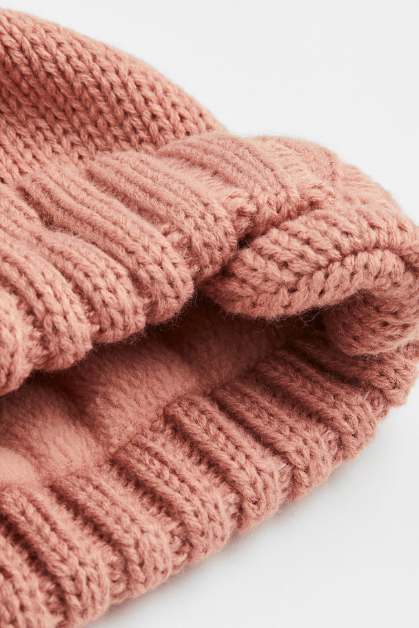 H&M Knitted 2-piece Set Powder Pink