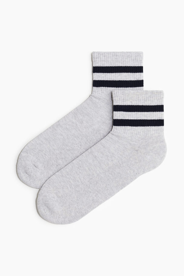 H&M 5er-Pack Socken Graumeliert