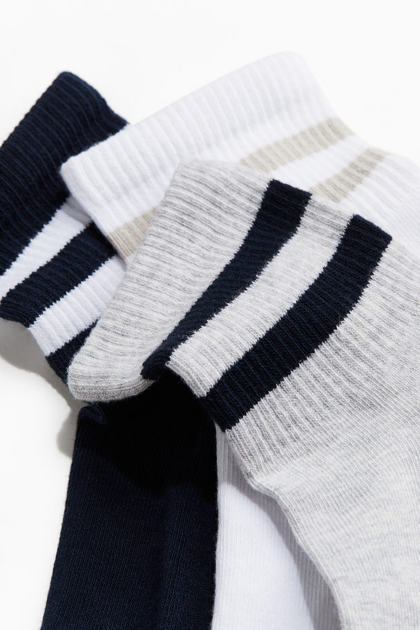 H&M 5er-Pack Socken Graumeliert