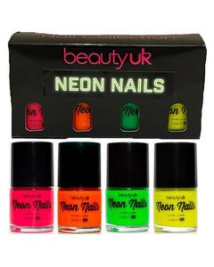 Beauty Uk Neon Nail Polish Set 1 4x9ml