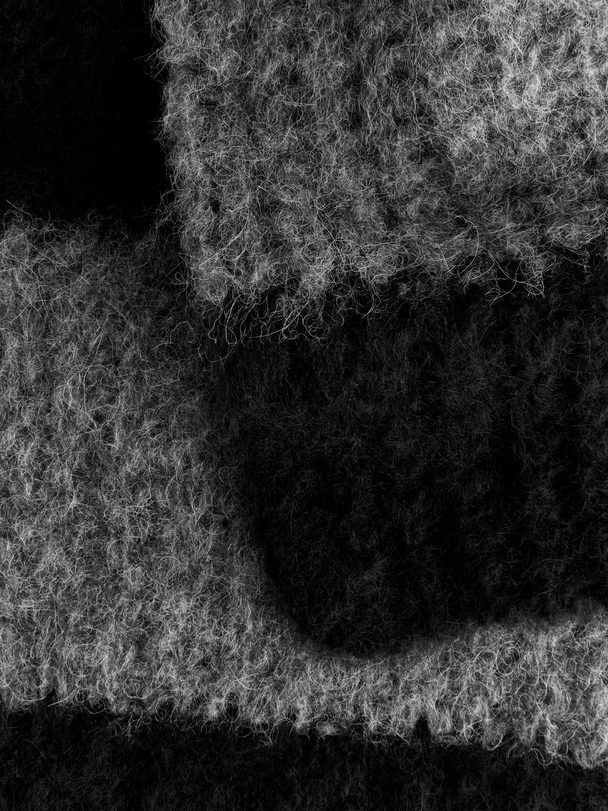 ARKET Schal aus Wolle und Alpaka Grau/Schwarz