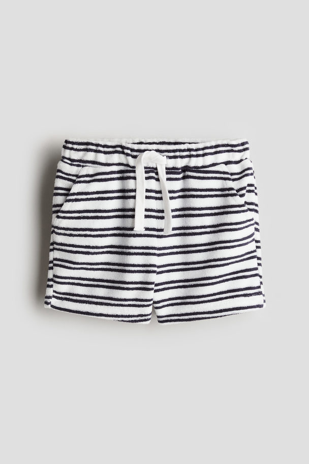 H&M Shorts I Bomuld Hvid/stribet