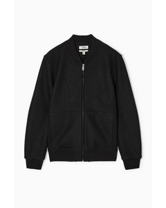 Wool Bomber Jacket Black