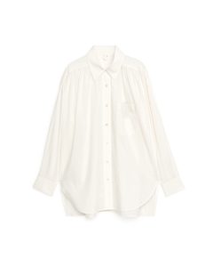 Lyocell Blend Wide Shirt Off White