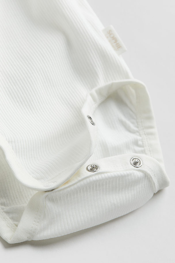 H&M 2-piece Bodysuit And Bloomers Set White/sophie La Girafe