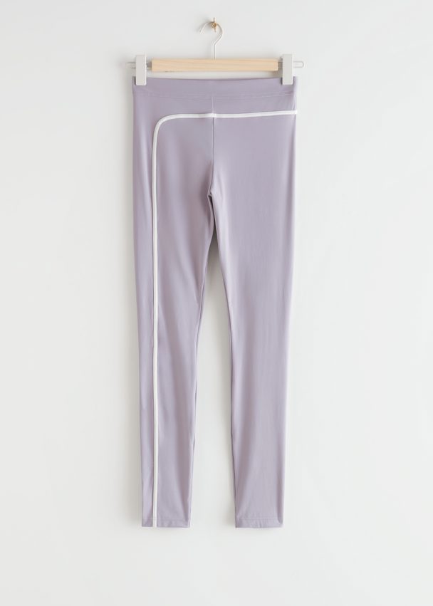 & Other Stories Yoga Tights Lilac