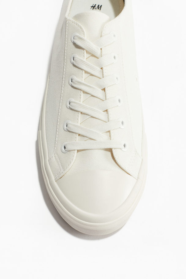 H&M Canvas Trainers White