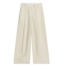 Lyocell Linen Trousers Off-white