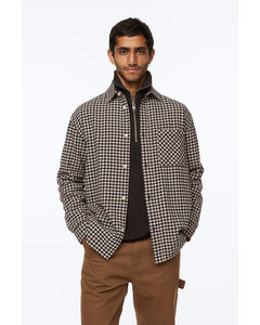 Cotton Twill Shirt Red/black Checked