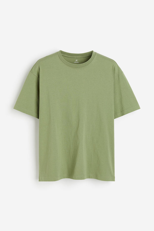 H&M T-Shirt in Loose Fit Grün