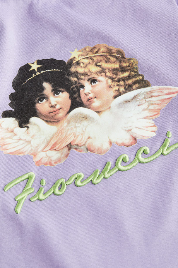 Fiorucci Cropped T-shirt Lavender Lila