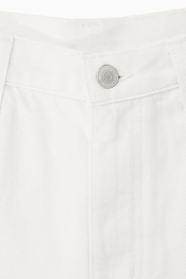 COS Denim Cargo Trousers Off-white