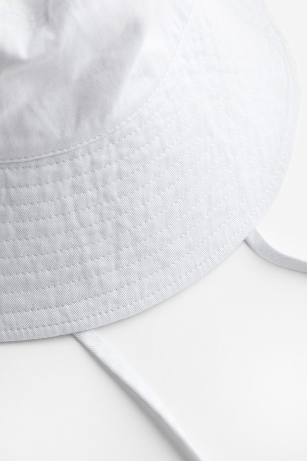 H&M Tie-detail Sun Hat White
