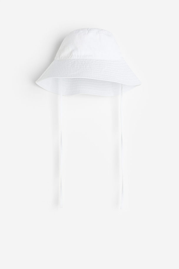 H&M Sonnenhut mit Bindebändern Weiß