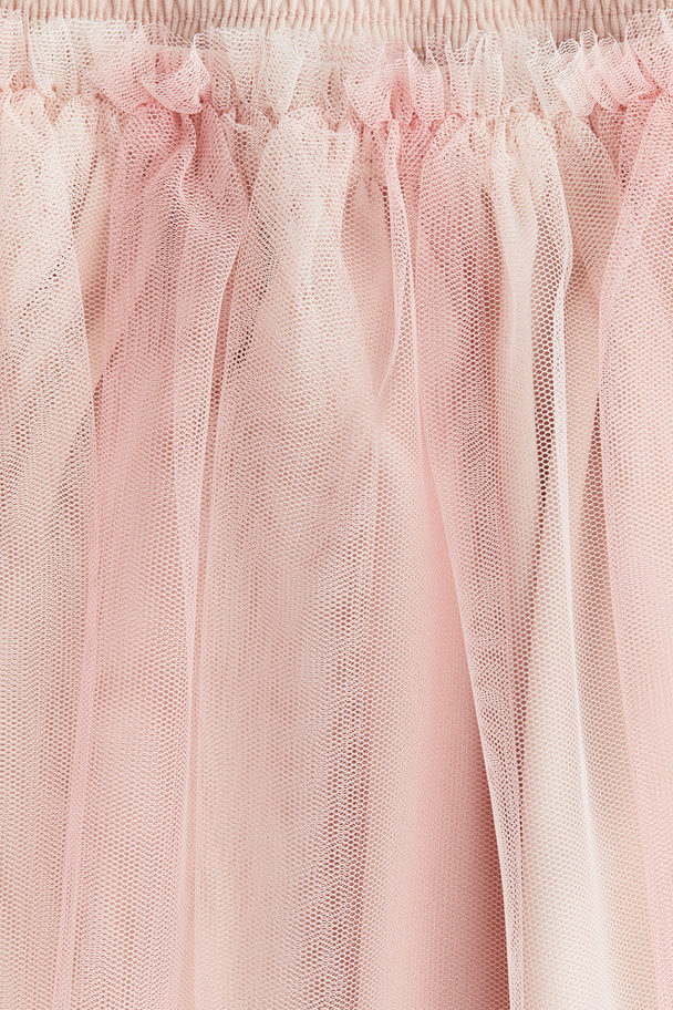 H&M 2-piece Top And Tulle Skirt Set Light Pink