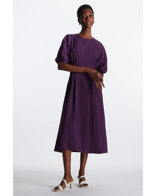 afound.com | Gathered Midi Dress Purple