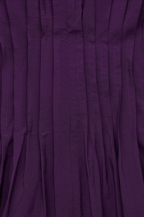 COS Gathered Midi Dress Purple