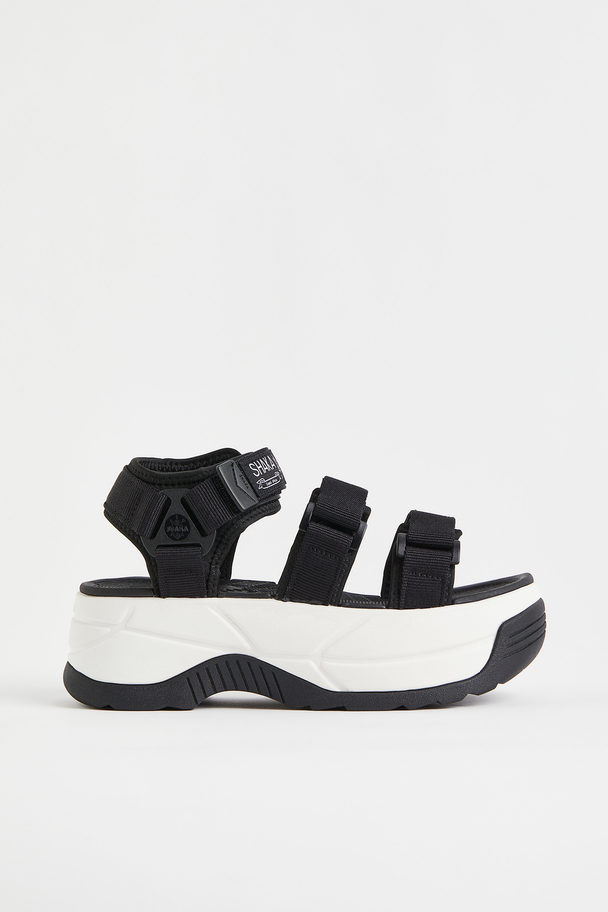 SHAKA Sandalen mit Riemen Schwarz