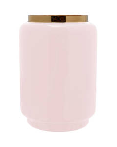 Vase Art Deco 425 powder pink / gold