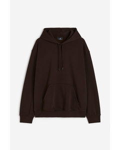 Loose Fit Hoodie Dark Brown