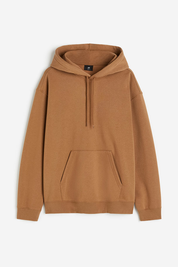 H&M Capuchonsweater - Loose Fit Lichtbruin