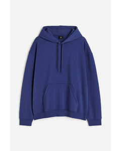 Hoodie in Loose Fit Dunkelblau