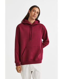 Relaxed Fit Hoodie Burgundy