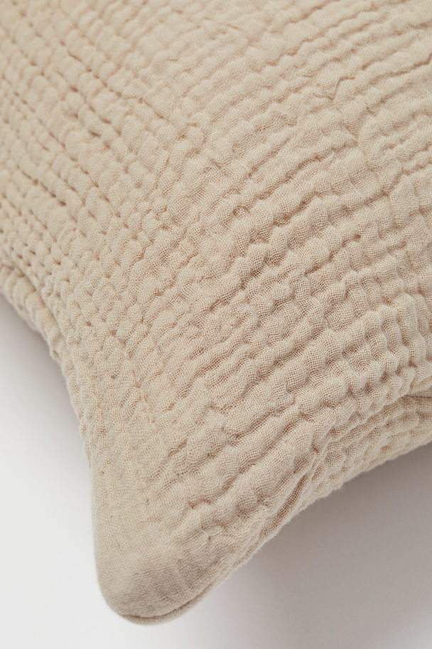 H&M HOME Cotton Muslin Cushion Cover Beige