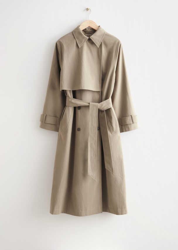 & Other Stories Lockerer Trenchcoat Taupe