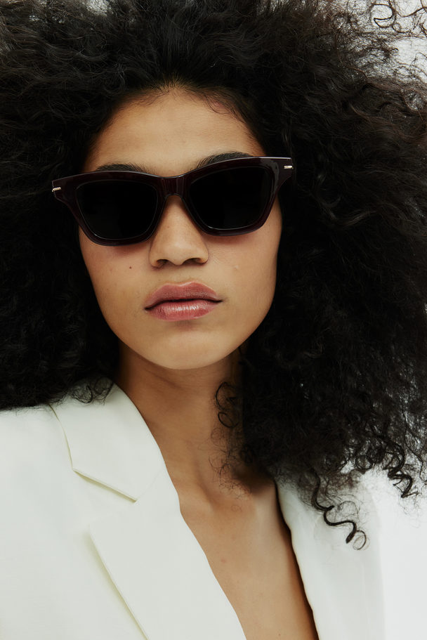 H&M Angular Sunglasses Burgundy