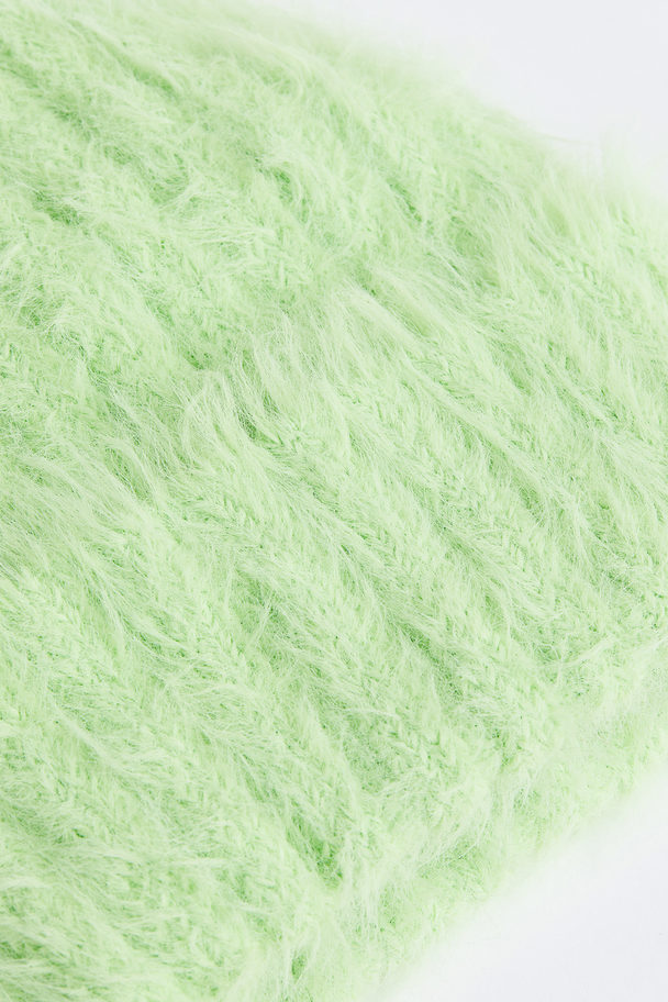 H&M Rib-knit Hat Neon Green