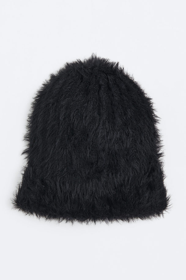 H&M Rib-knit Hat Black