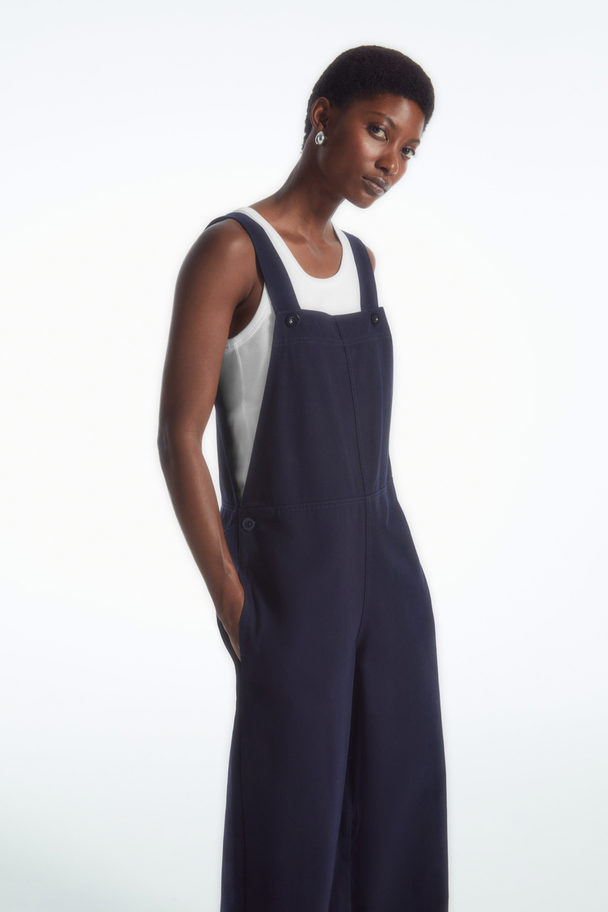 COS Wrap-back Wide-leg Dungarees Navy