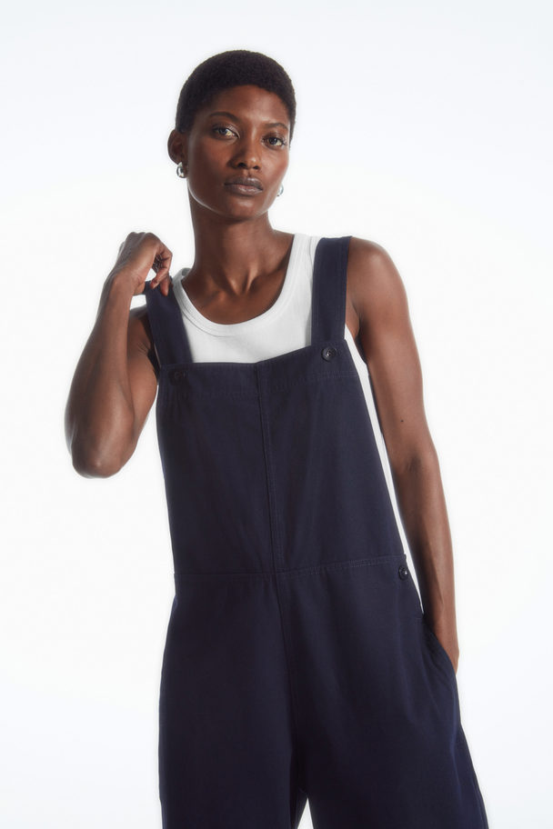 COS Wrap-back Wide-leg Dungarees Navy