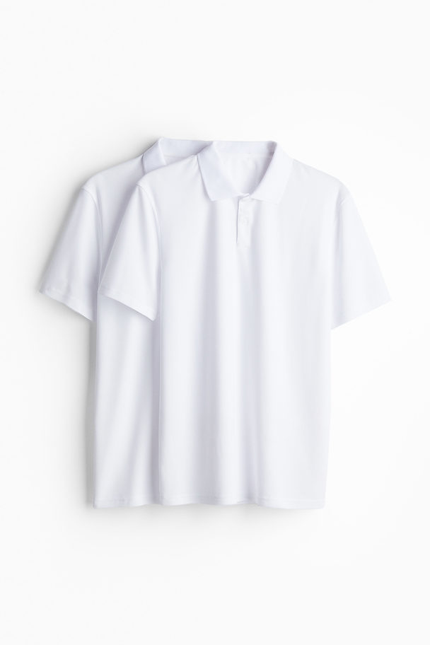 H&M 2-pack Drymove™ Sports Polo Shirts White