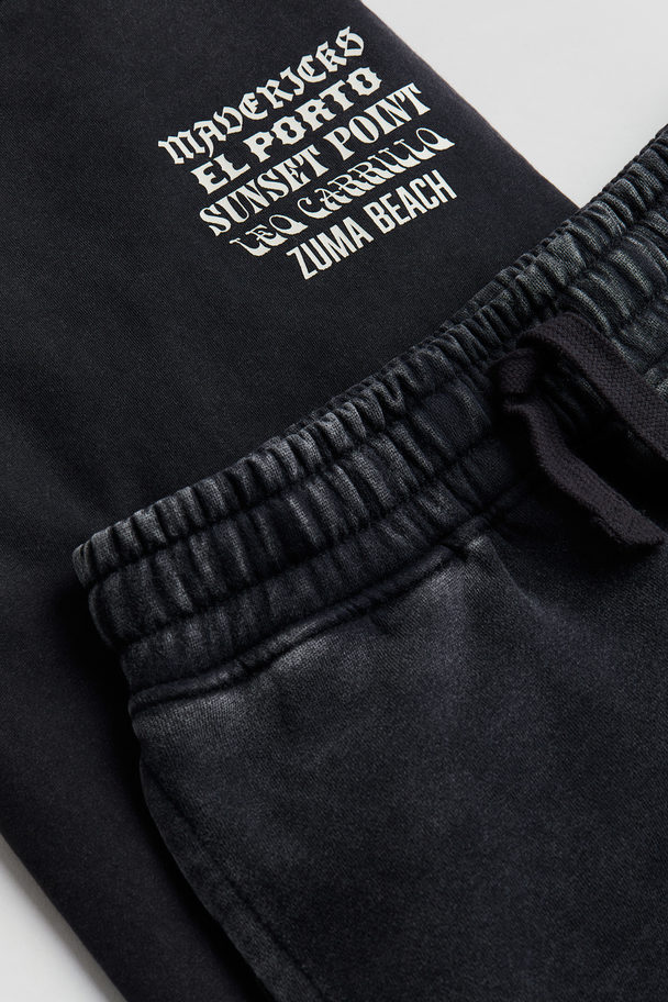 H&M 2-piece Washed-look Set Washed Black/zuma Beach