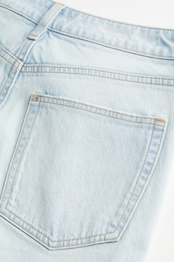H&M Flared High Cropped Jeans Blek Denimblå