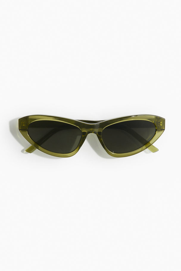 H&M Cat-eye Sunglasses Khaki Green