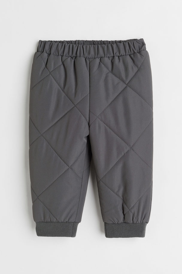 H&M Padded Trousers Dark Grey